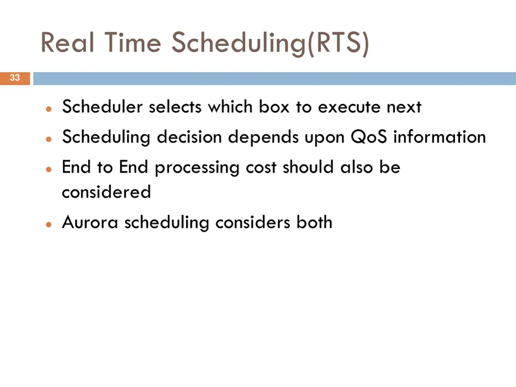 real time scheduling rts