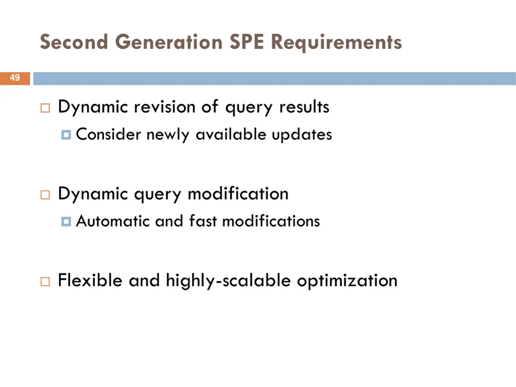 second generation spe requirements