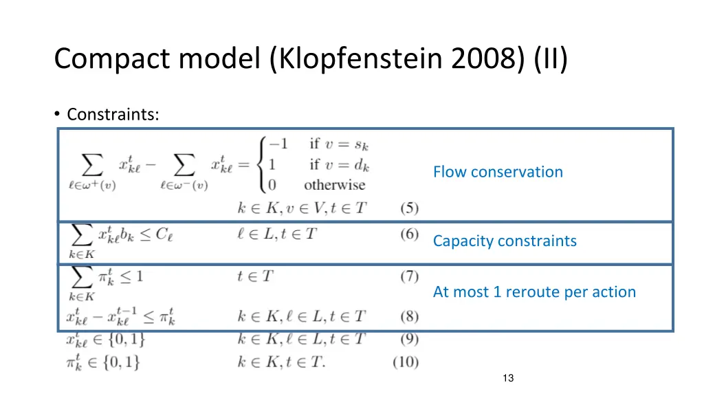 compact model klopfenstein 2008 ii