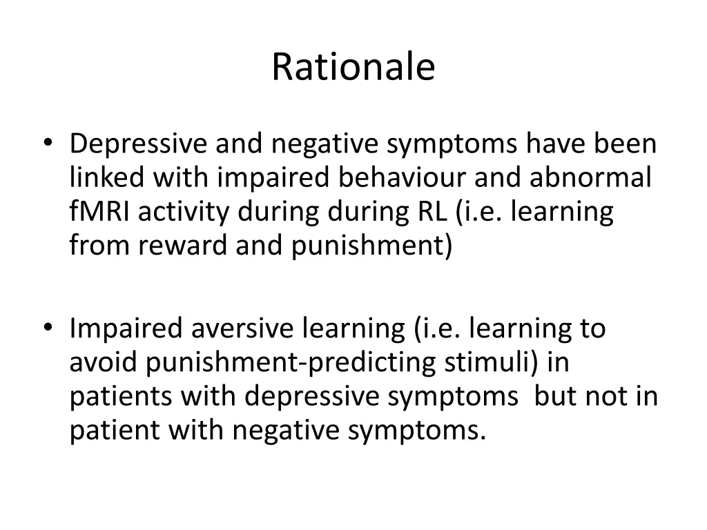 rationale