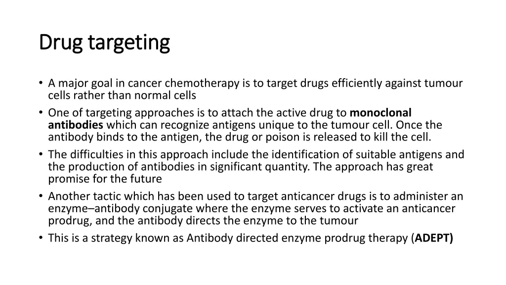 drug targeting drug targeting