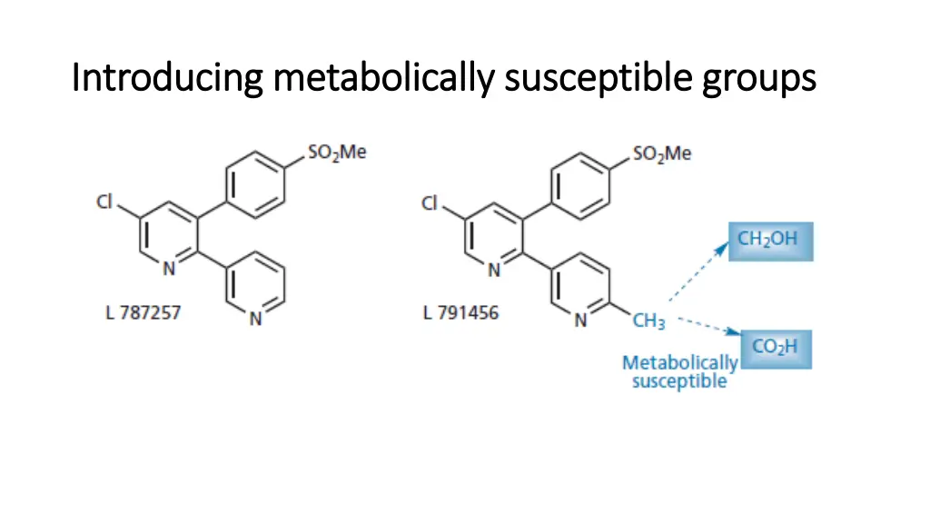 introducing metabolically susceptible groups 1