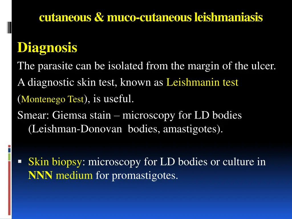 cutaneous muco cutaneous leishmaniasis