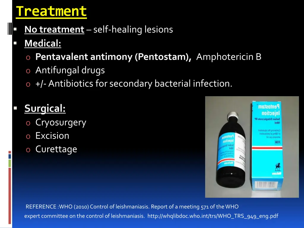 treatment no treatment self healing lesions