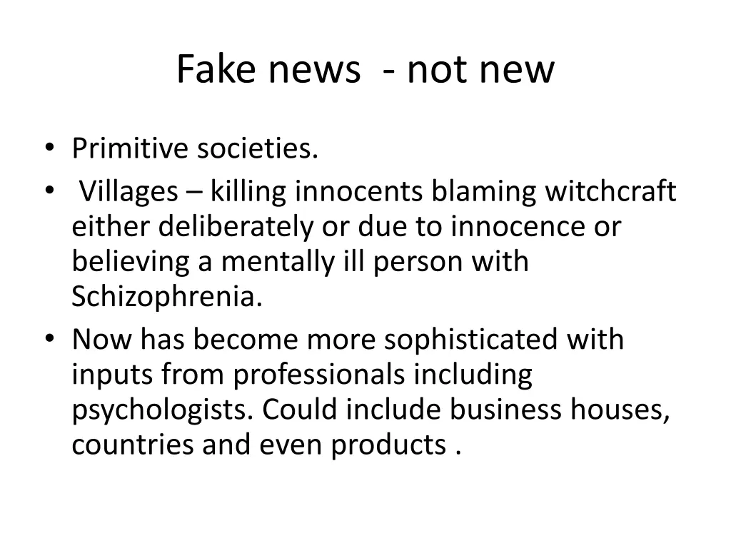 fake news not new