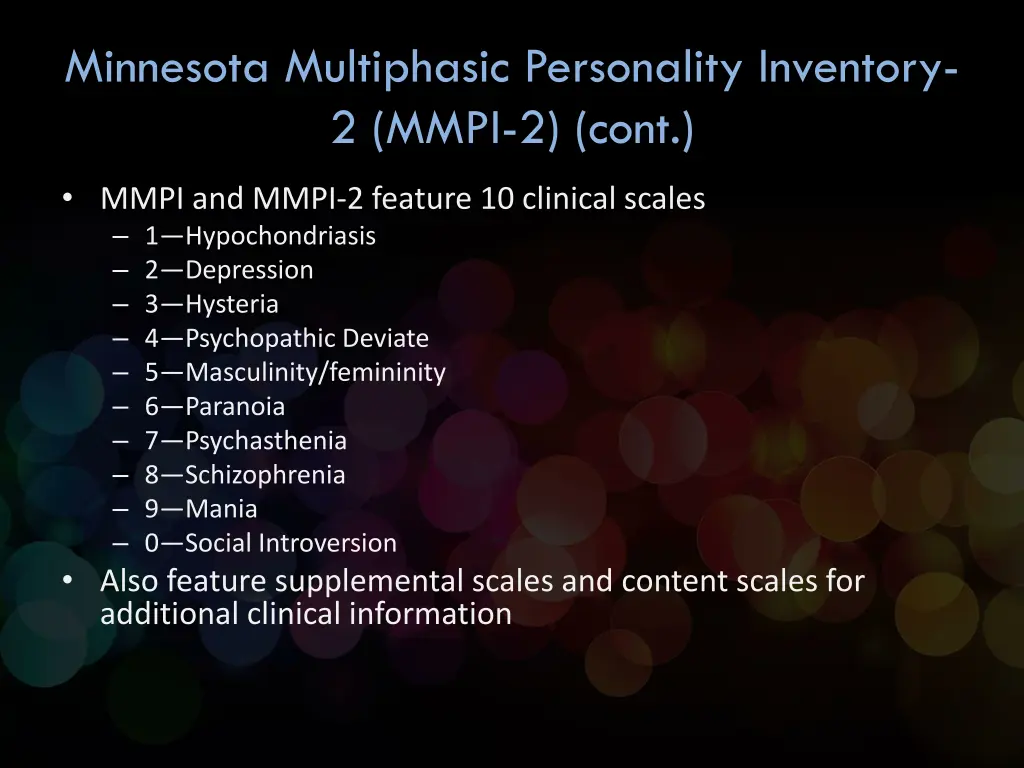 minnesota multiphasic personality inventory 2