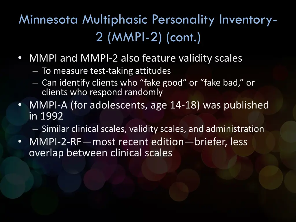 minnesota multiphasic personality inventory 3