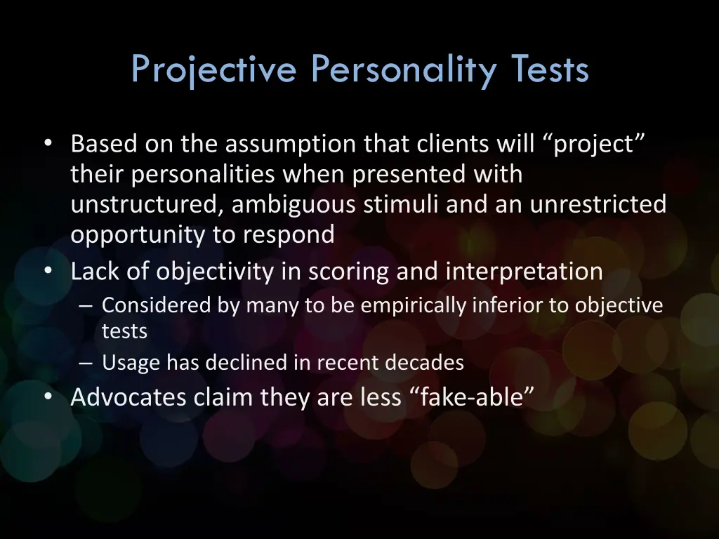 projective personality tests