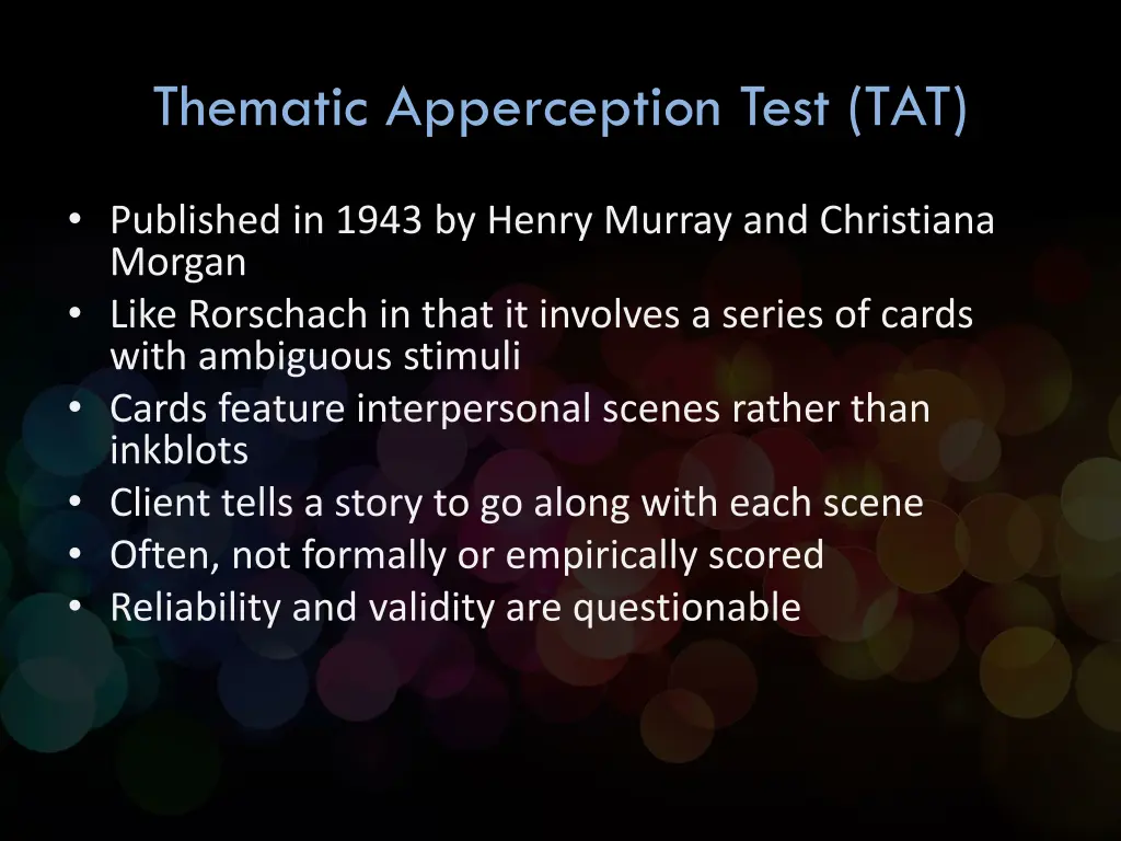 thematic apperception test tat