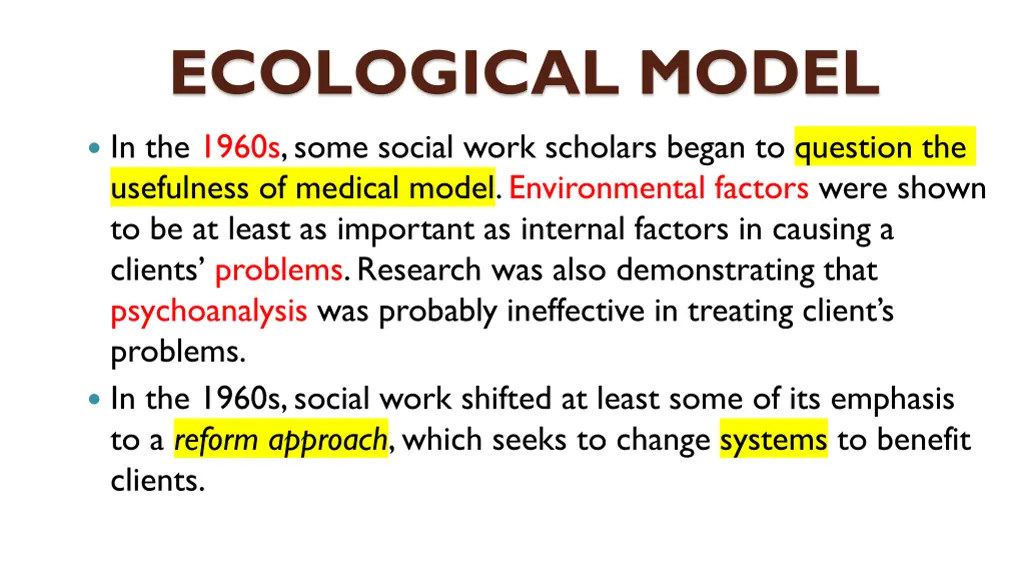 ecological model