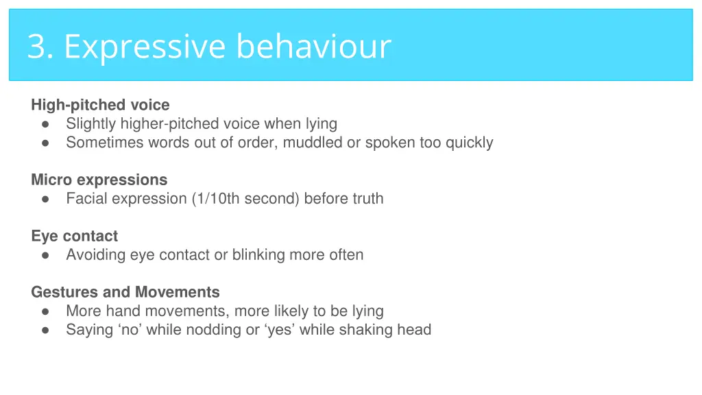 3 expressive behaviour