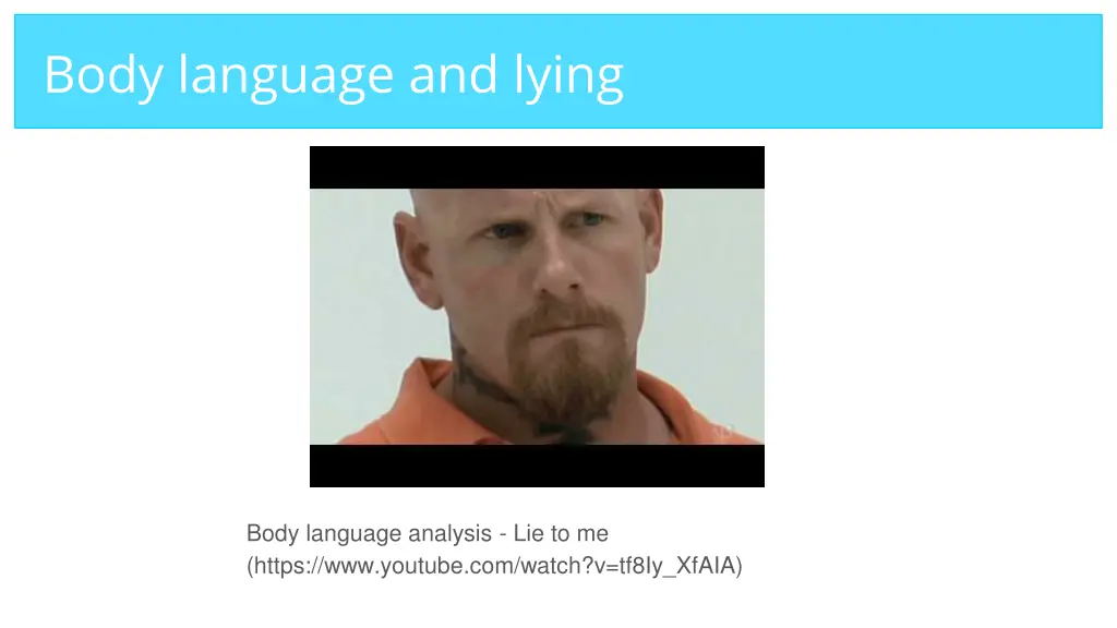 body language and lying