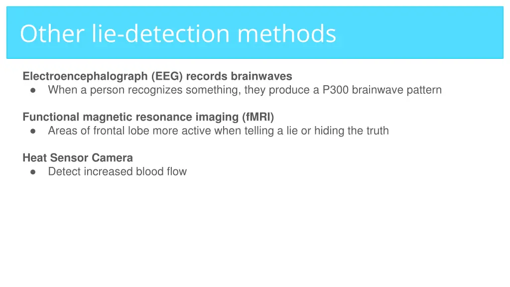 other lie detection methods