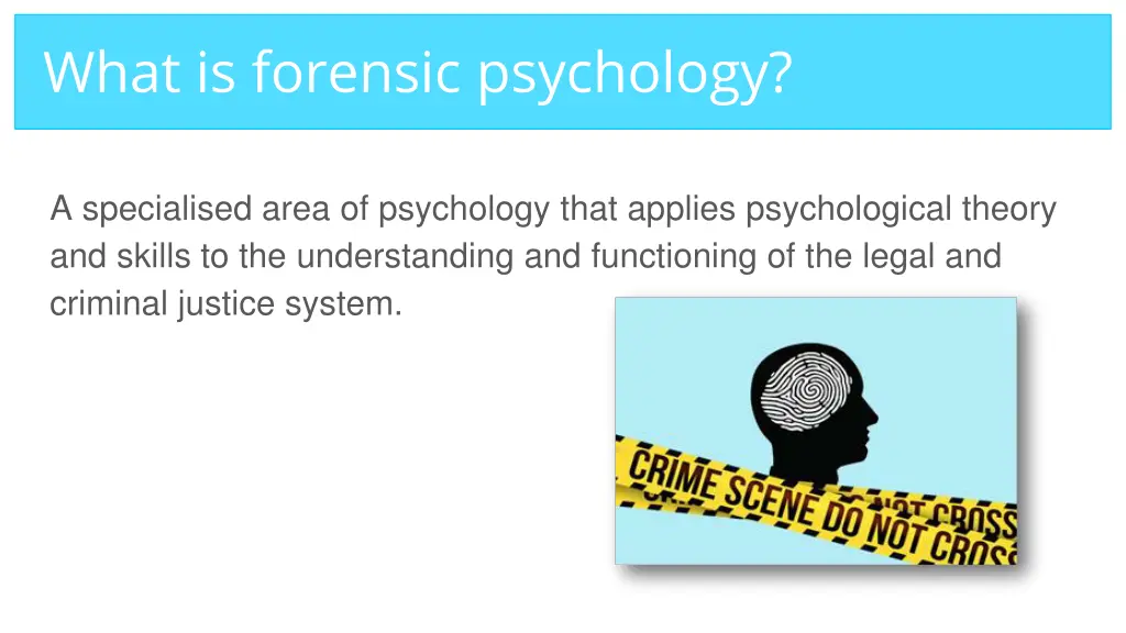 what is forensic psychology