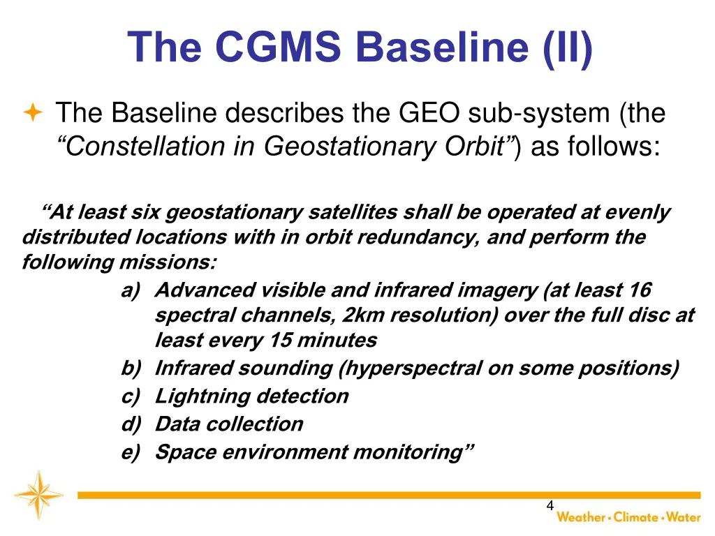 the cgms baseline ii