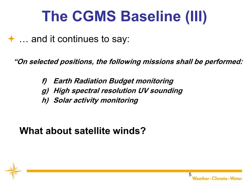the cgms baseline iii
