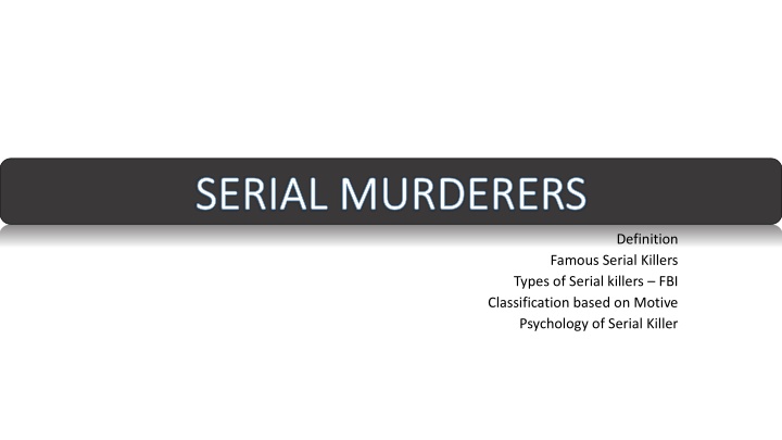 serial murderers serial murderers