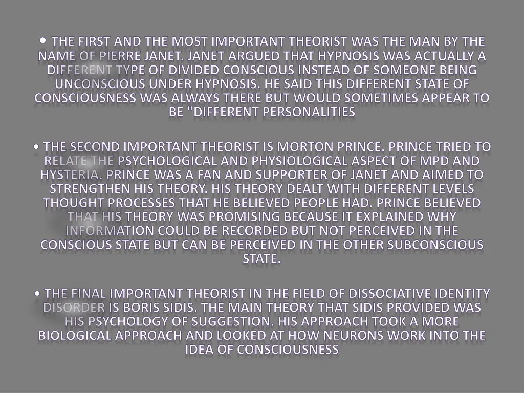 the first and the most important theorist
