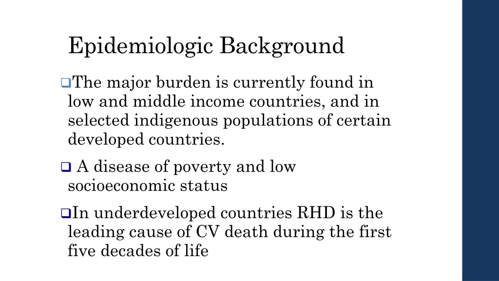 epidemiologic background 2