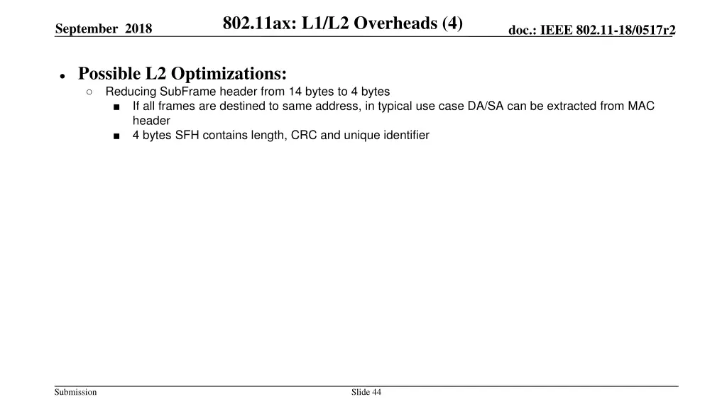 802 11ax l1 l2 overheads 4