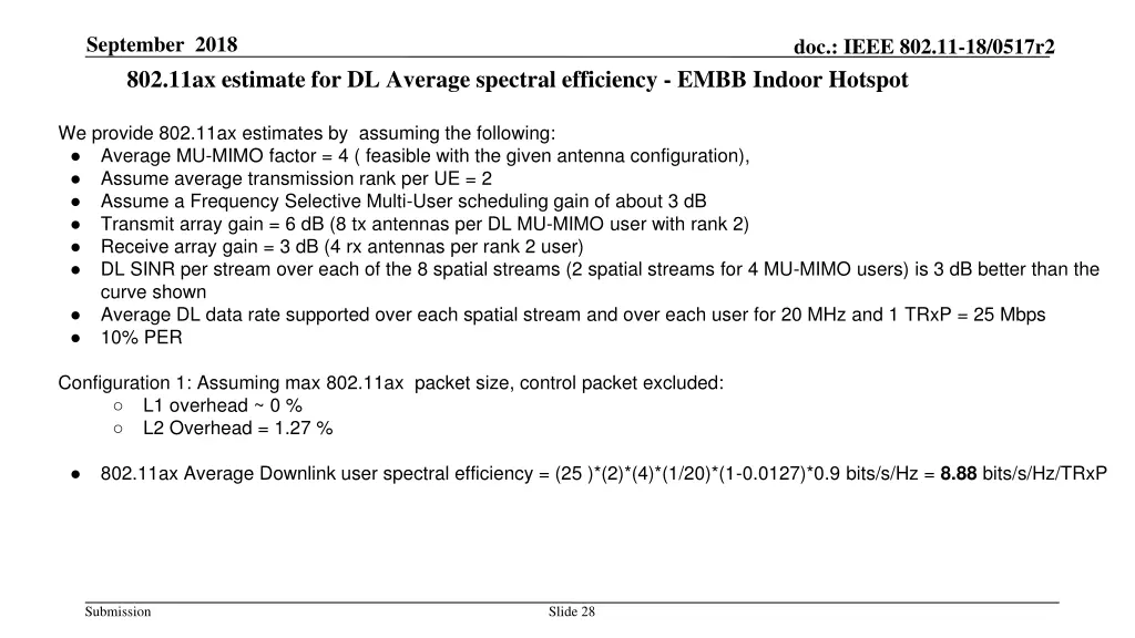september 2018 802 11ax estimate for dl average 1