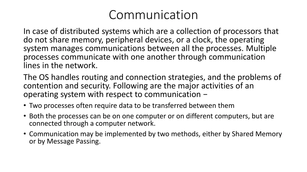communication