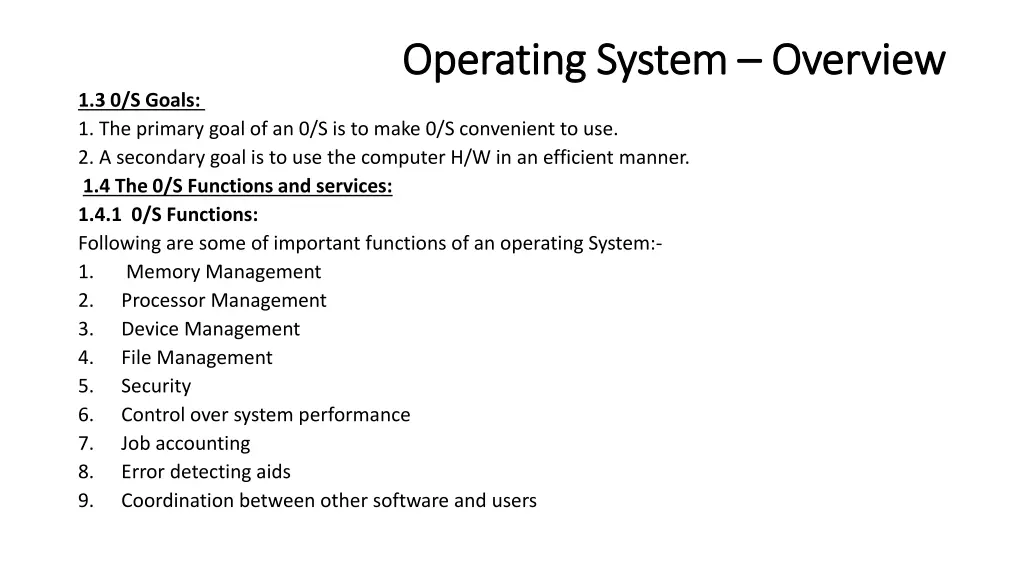 operating system operating system overview 4