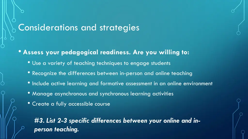 considerations and strategies 1