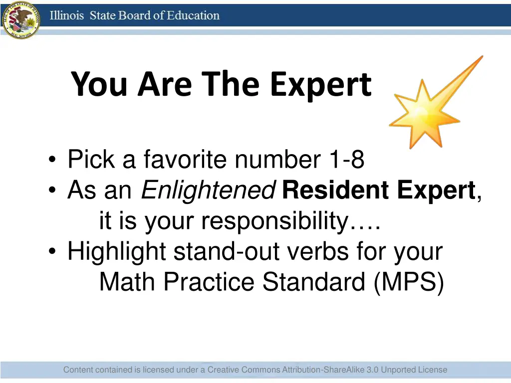 you are the expert
