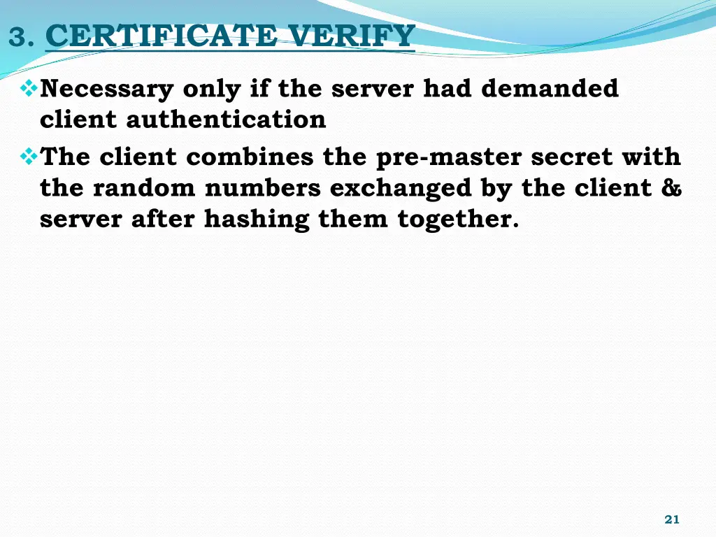 3 certificate verify