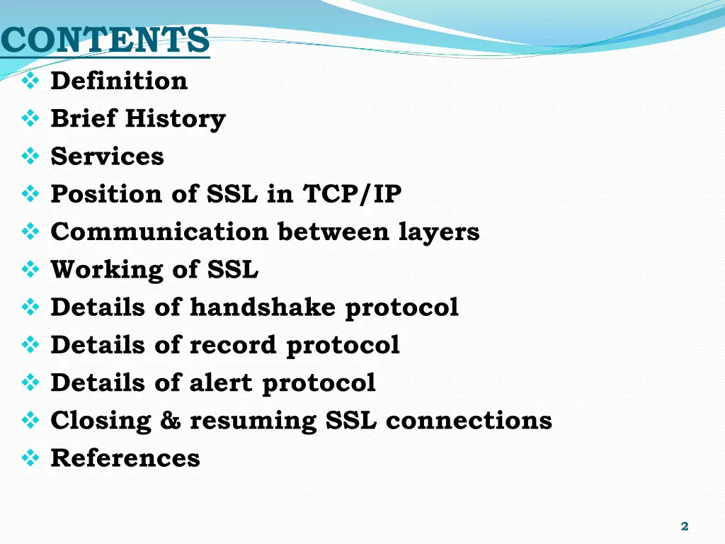 contents definition brief history services