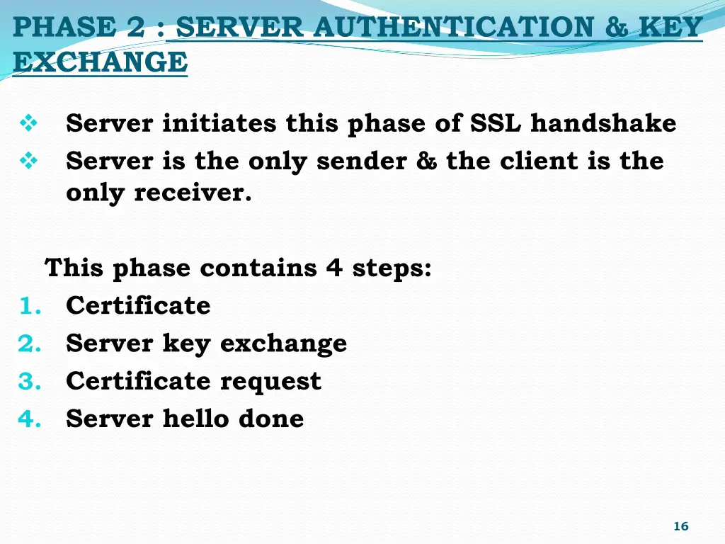 phase 2 server authentication key exchange