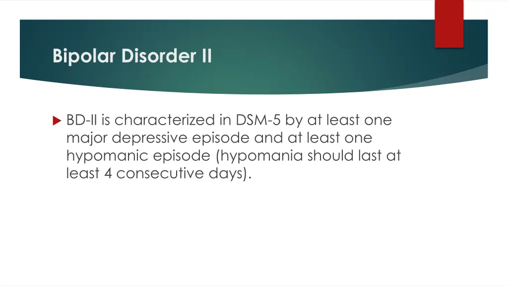 bipolar disorder ii