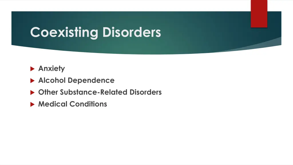 coexisting disorders