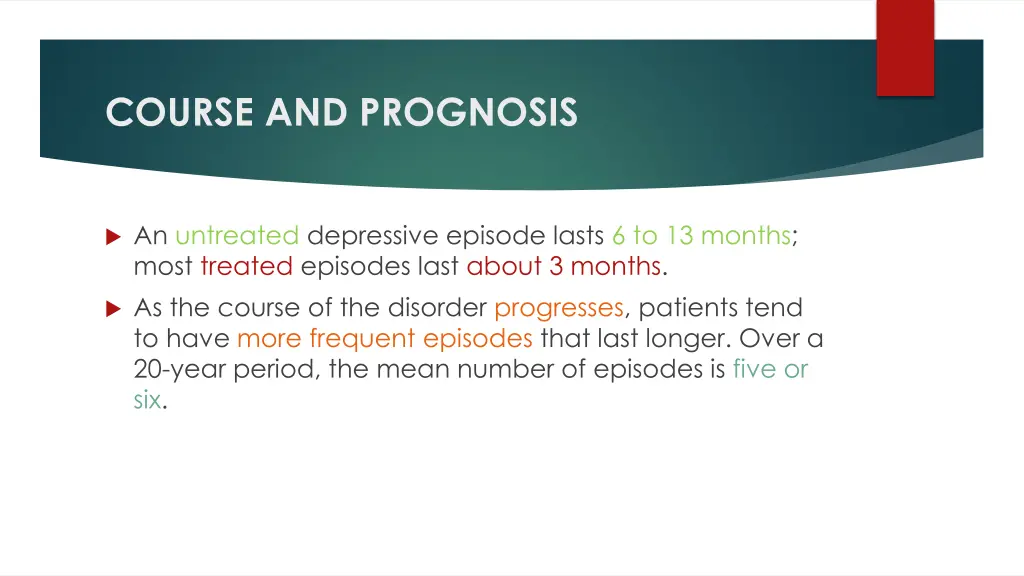 course and prognosis