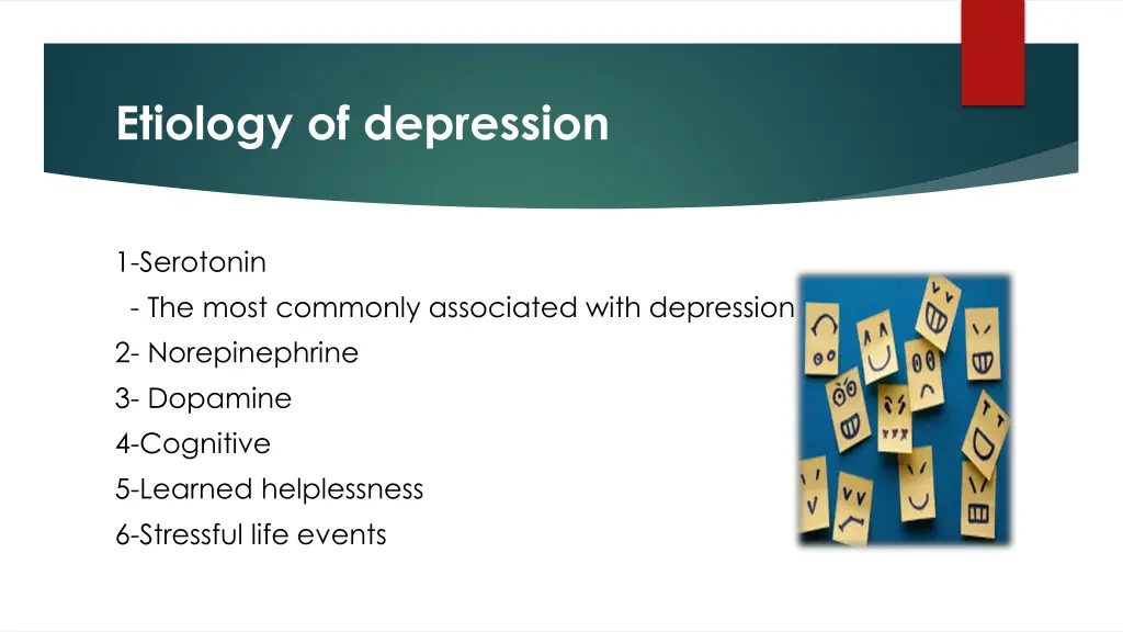 etiology of depression