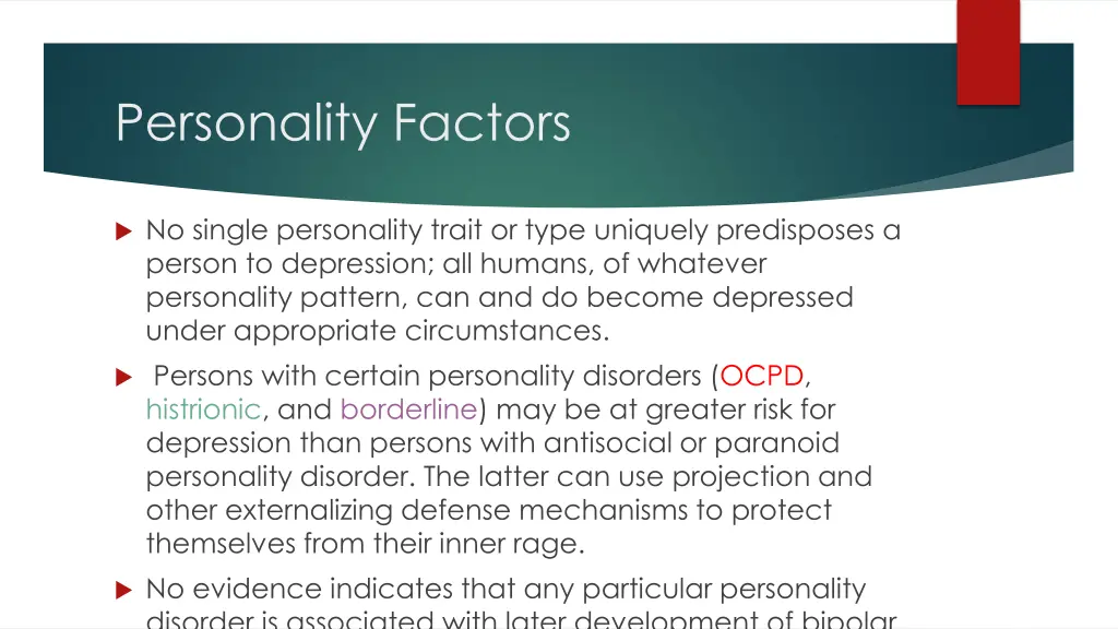 personality factors