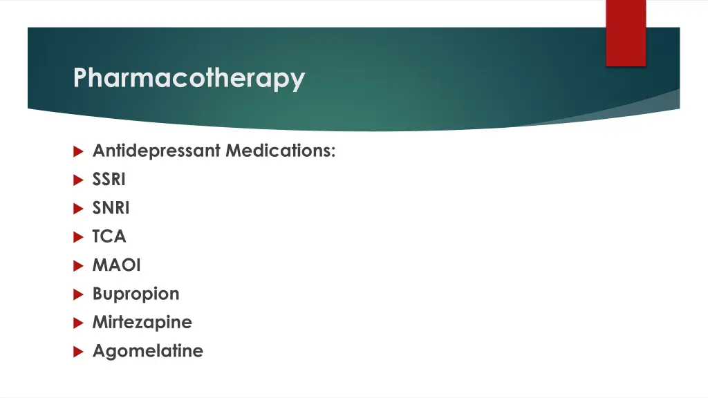 pharmacotherapy