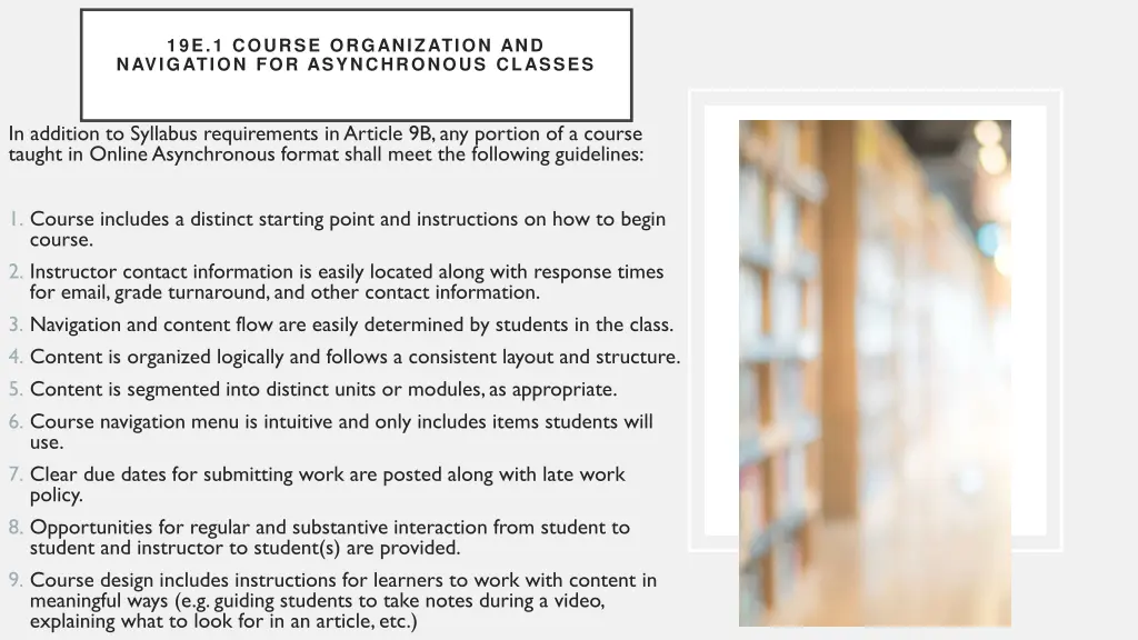 19e 1 course organization and navigation