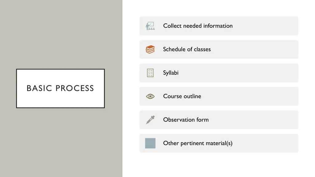 collect needed information