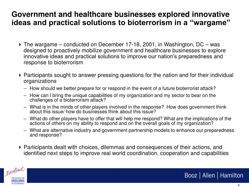 government and healthcare businesses explored
