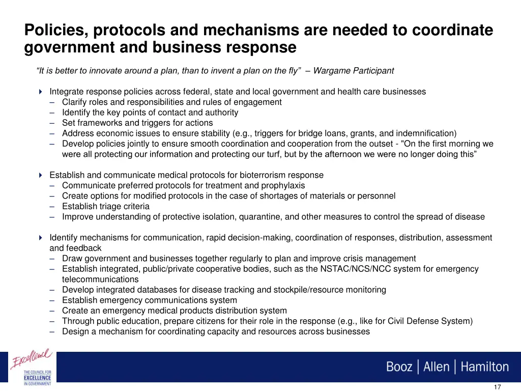 policies protocols and mechanisms are needed