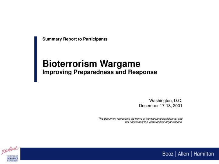 summary report to participants
