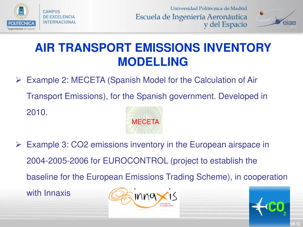 air transport emissions inventory modelling