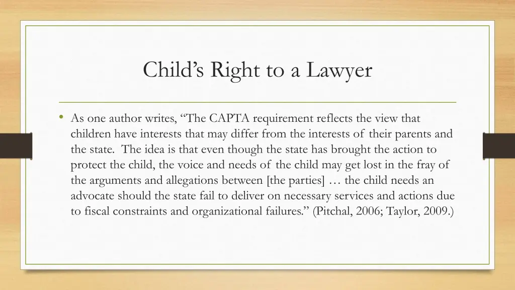child s right to a lawyer