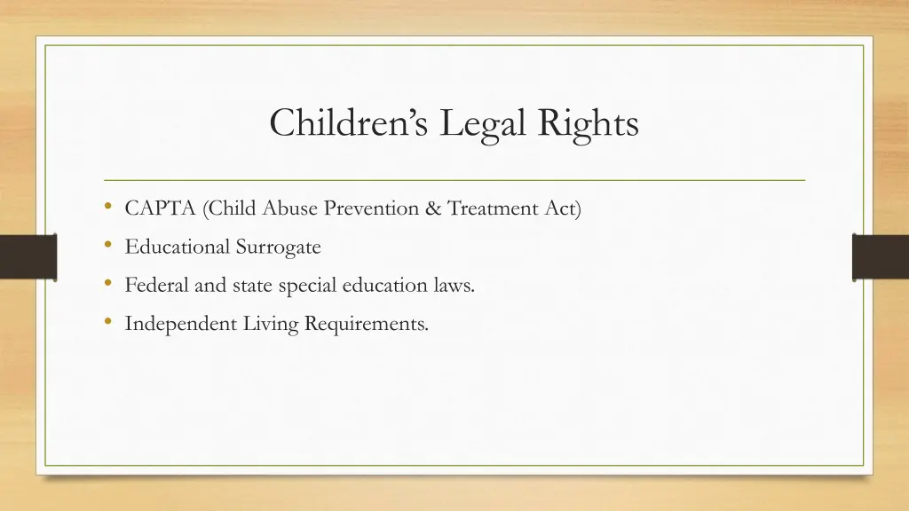 children s legal rights 1