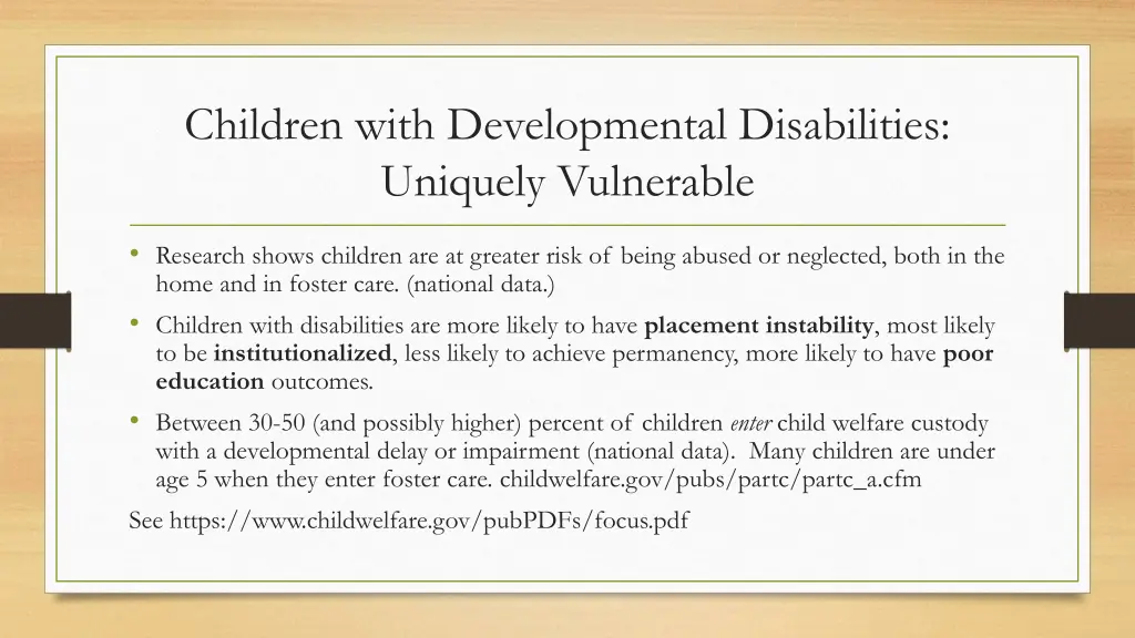 children with developmental disabilities uniquely