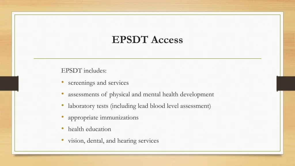 epsdt access