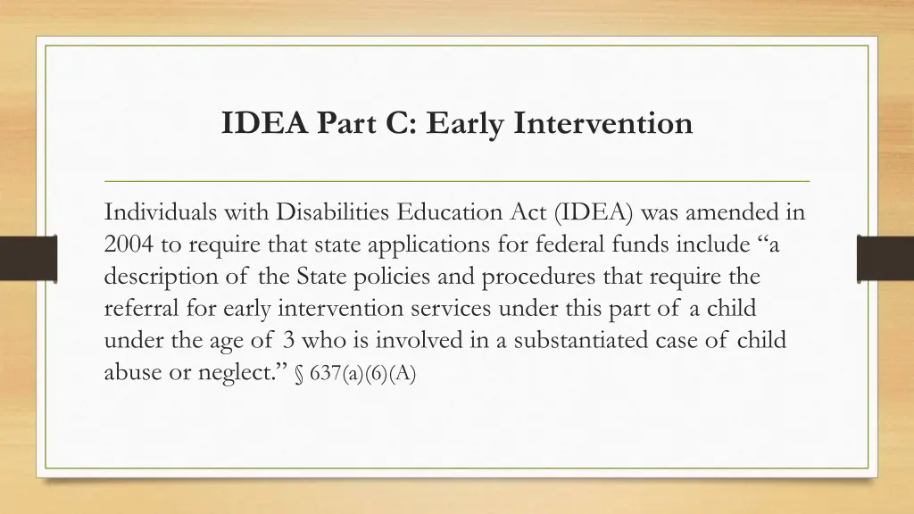 idea part c early intervention