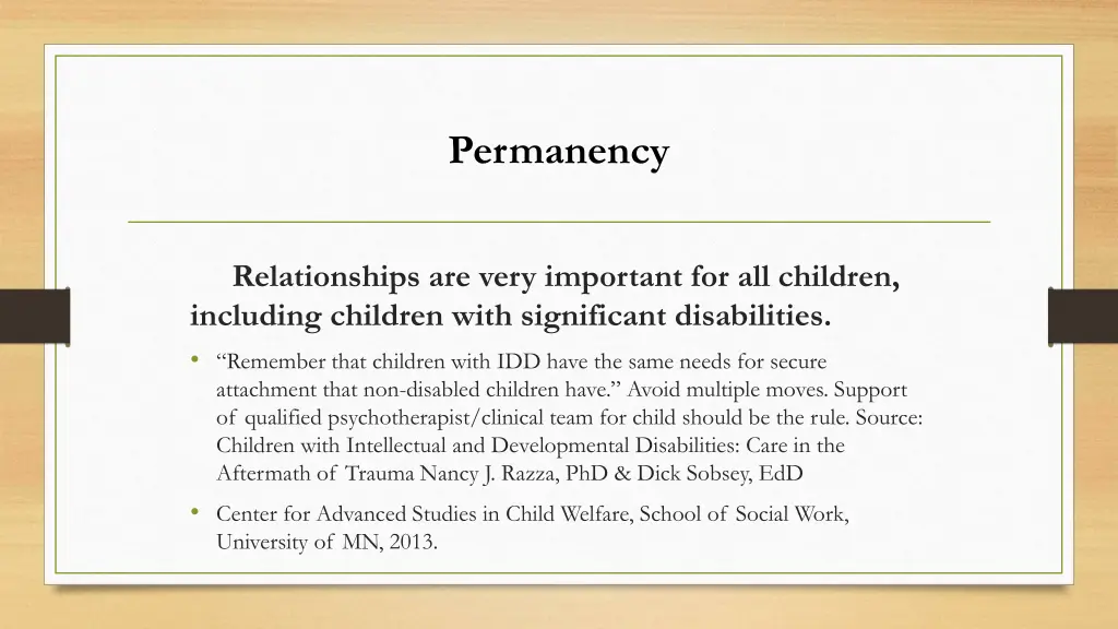 permanency